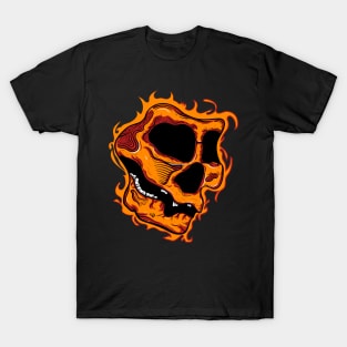 Fire skull head T-Shirt